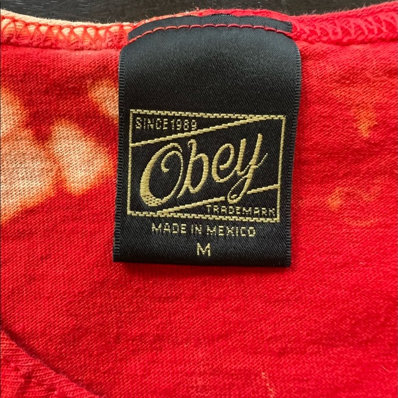 Repurposed bleached tank top Obey - Picture 3 of 3